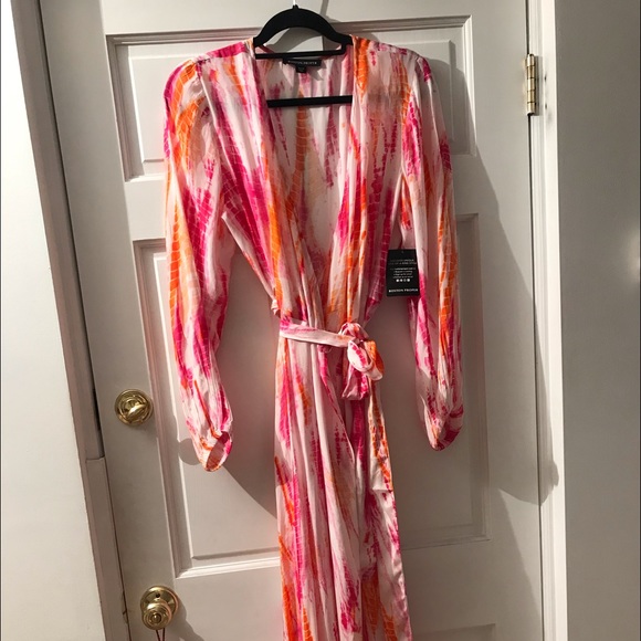 Boston Proper Size: M, Long Flowing Wrap Dress - Picture 2 of 6